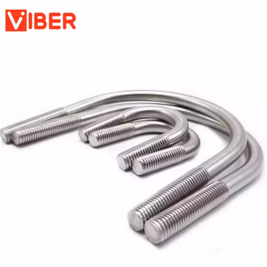 Cavallotto tondo in acciaio M6 con piastrina dado e rondella